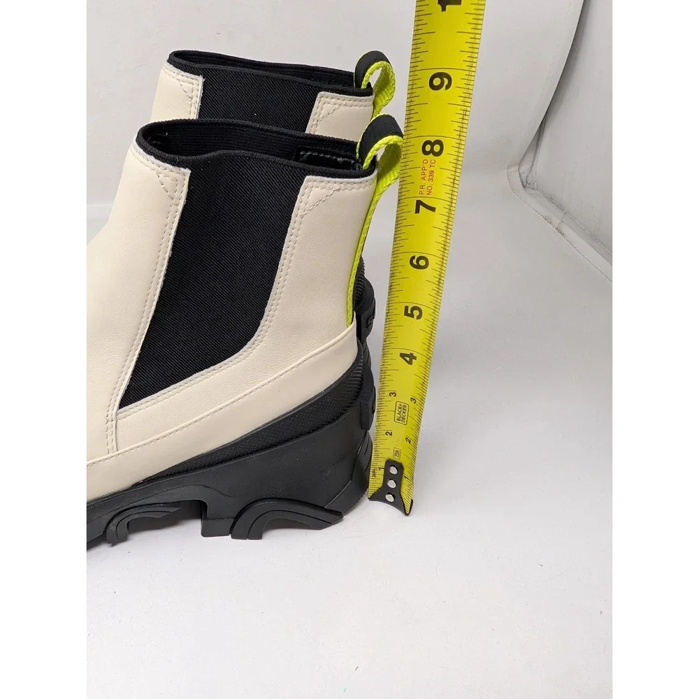 Sorel Brex Chelsea Waterproof Boots Women's Size 8.5 White Chunky NL4306-191 VTG